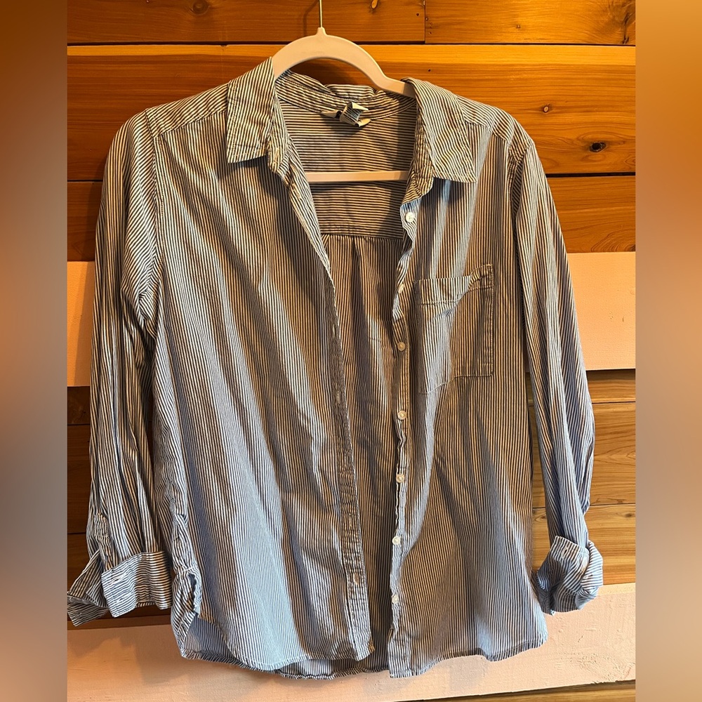 Classic Blue Striped Women’s Shirt
